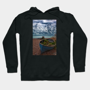 Old Beached Fishing Boats On a Cloudy Day Hoodie